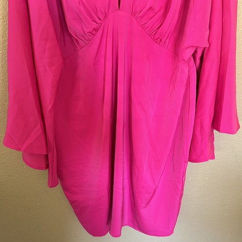 Vestido de Fiesta FTF Moda Para Figura Rosa Connie Mangas Dramáticas Talla 2 - Imagen 7 de 13