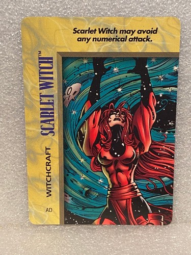 1996 Marvel Overpower 2 Scarlet Witch Cards *Pre-Owned/Nice* BT3 - Picture 2 of 6
