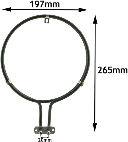 Element for BOSCH NEFF SIEMENS Fan Oven Cooker Heater Heating 2300W Replacement - Picture 10 of 12