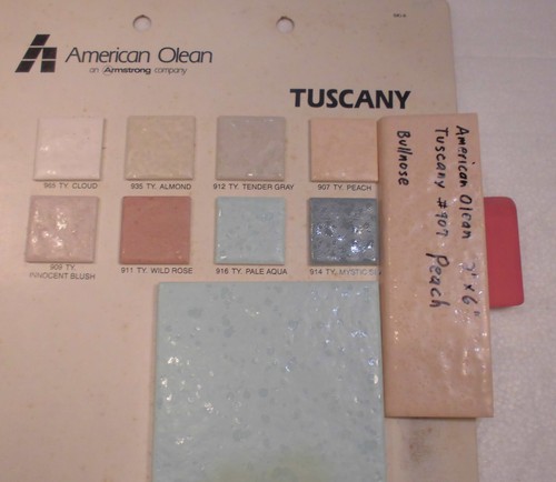 1 Stk. Keramik Bullnose Fliese: 2" x 6" Toskana Pfirsich #907 von American Olean: NEU - Bild 15 von 16