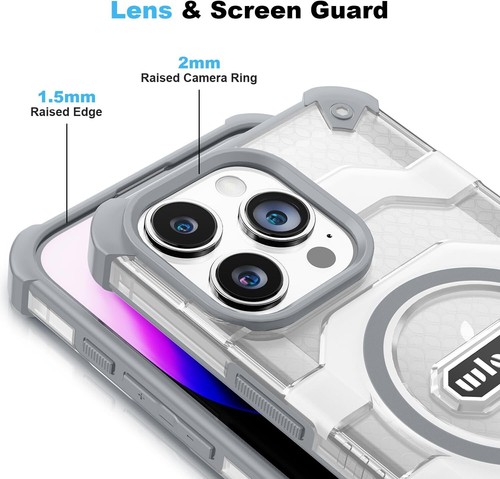 Wlons Magnetic for iPhone 15 Pro Max Case, Heavy Duty Protection Phone Case 6.7 - Picture 12 of 15