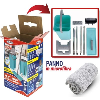 Set 3 Panni Microfibra Per Mocio - 36.5x13.6 Cm - Per Pavimenti - Foto 2