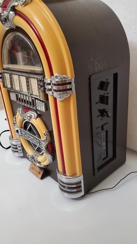 Jukebox Thomas Collector Edition 15" AM FM Radio Model CR11 Yellow Red Pre Owned - Picture 3 of 7
