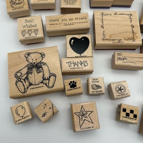 Stampin' Up Mixed Lot of 33 Variety of Sizes, Years & Designs Wood Handle - Picture 5 of 6