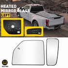 Upper+Lower Mirror Glass For Ford F-350 F-250 Super F450 Duty Driver Side Tow LH
