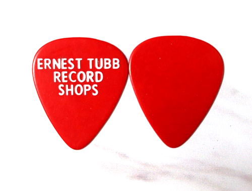 Ernest Tubb Record Shops Promotional Guitar Pick Nashville TN Red/White