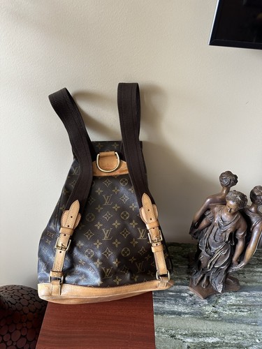 Vintage Louis Vuitton Monogram Backpack SP0055.Drawstring One front zip pocket - Picture 12 of 14