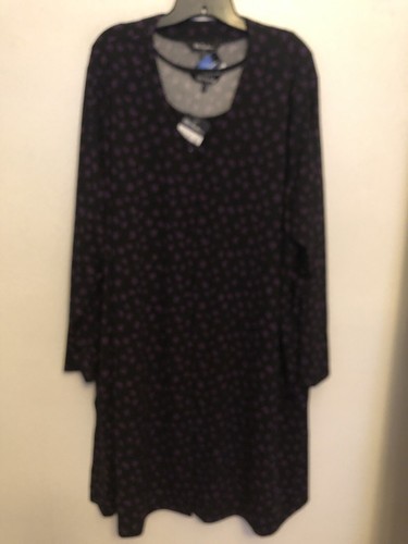 2X / 3X ~ SET ROBE & GOWN Purple SLINKY PJs Ulla Popken NWT R-$108 - Picture 1 of 8