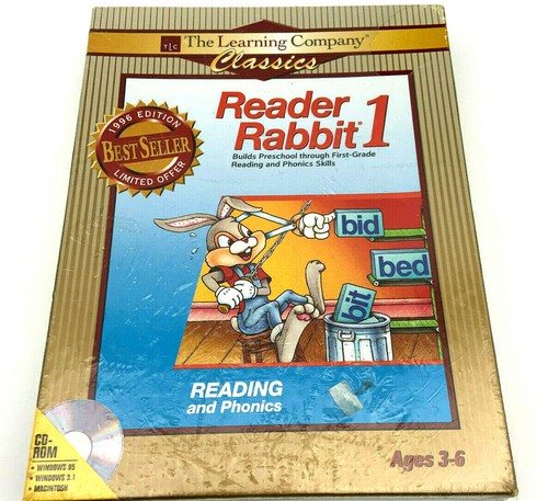 Reader Rabbit 1 1996 Edición Lectura/Fónica PC-CD The Learning Company Nuevo de Lote Antiguo - Imagen 1 de 4