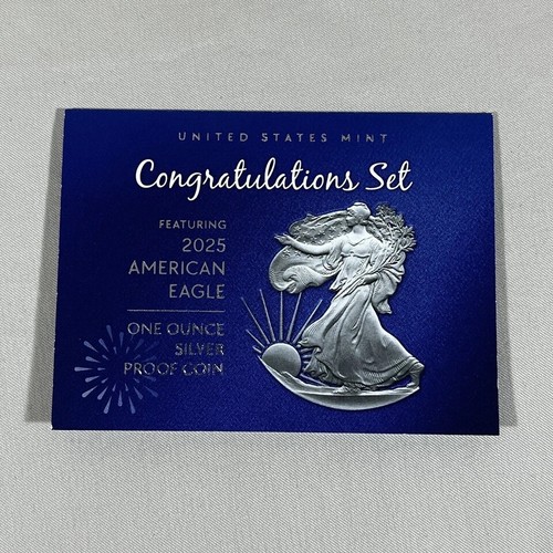 10-2025 W American Silver Eagle Congratulations box  Capsule COA  - No Coin - Picture 1 of 2