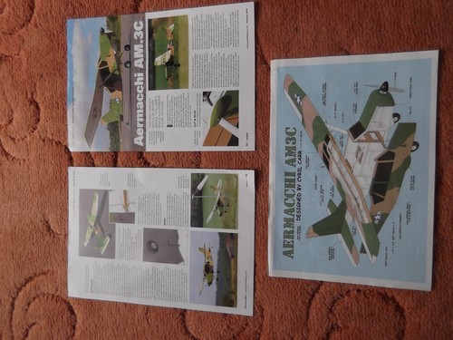 RCM&E Plans of the Aermacchi AM3C with magazine article a semi scale model - Picture 3 of 4