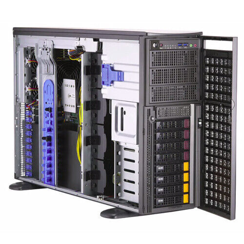 Supermicro SYS-740GP-TNRT Server 8X3.5" 2X 2200W PSU Support LGA-4189 CPU 5X GPU