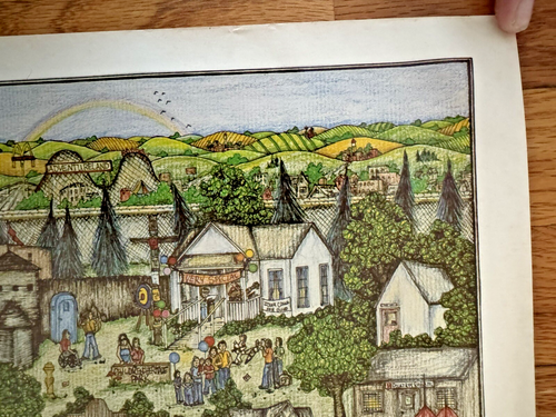 1982 Carolyn M Blattel Iowa State Fair Rare Original Promo Map Poster Ad 35Wx25H - Picture 9 of 10