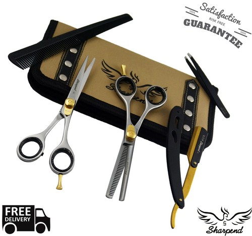 6" Professional Hair Cutting Japanese Scissors Thinning Barber Shears Set Kit US - Afbeelding 1 van 8