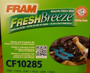 1 PCS FRAM CF10285 Fresh Breeze Cabin Air Filter with Arm ...
