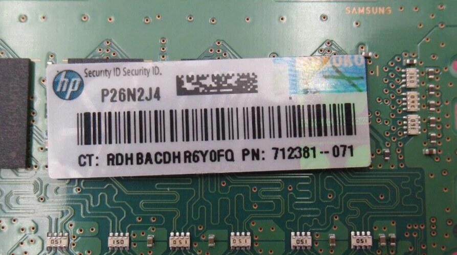 HP Samsung 4GB PC3-14900R 1Rx4 ECC 240-Pin Memory M393B5270QB0-CMAQ8 712381-071 - Image 4 of 4