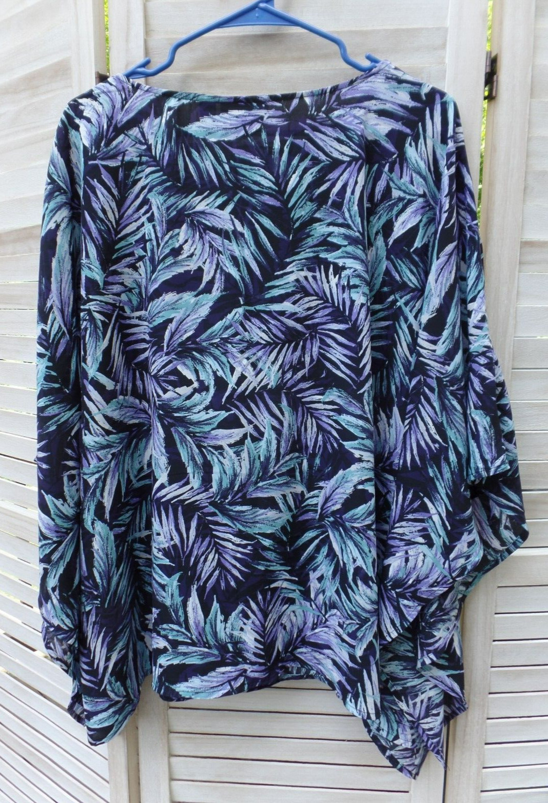 Quacker Factory XL Black Multi Palm Printed Cafta… - image 6