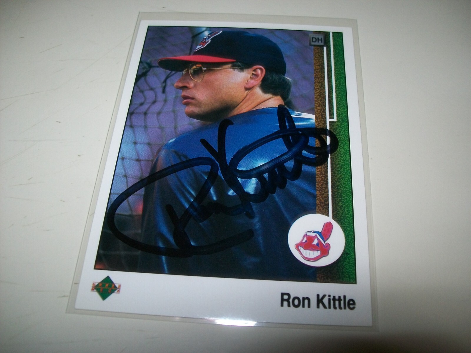 1989 UPPER DECK RON KITTLE AUTOGRAPH AUTO #228 CLEVELAND INDIANS