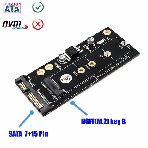 NGFF M.2 KEY B SSD a SATA3 Adaptador con caja de disco duro 3.5 Soporta el bus SATA-bus M.2 - Imagen 2 de 6