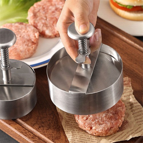 Máquina de hamburguesas ajustable de acero inoxidable antiadherente para hacer hamburguesas - Imagen 2 de 20