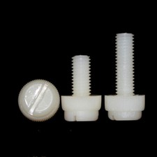 10/50pcs M3-M8White Nylon Plastic Insulated Adjust Hand Tighten Thumb Bolt Screw