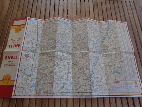 Straßenkarte USA SHELL map of ARKANSAS and LOUISIANA / Louisiana 1959 - Bild 1 von 2