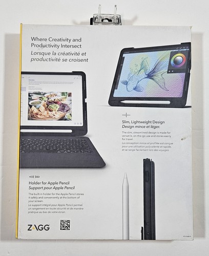 Zagg Slim Book Go Black 11 Inch IPad Pro Ultra Slim Keyboard And Detachable Case - Picture 2 of 6