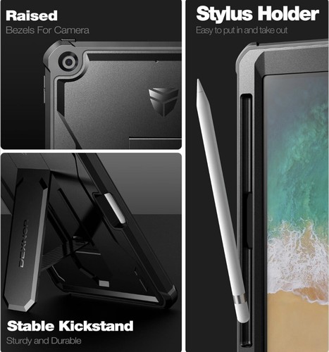 Funda para iPad 9,7" (2017-2018), [protector de pantalla incorporado y soporte] resistente - Imagen 5 de 7