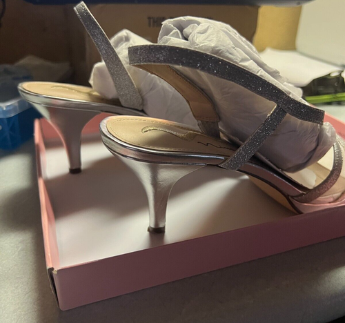 Sandalias Nina para mujer Nelda punta abierta ocasión especial con cordones plateadas talla 9 - Imagen 5 de 8