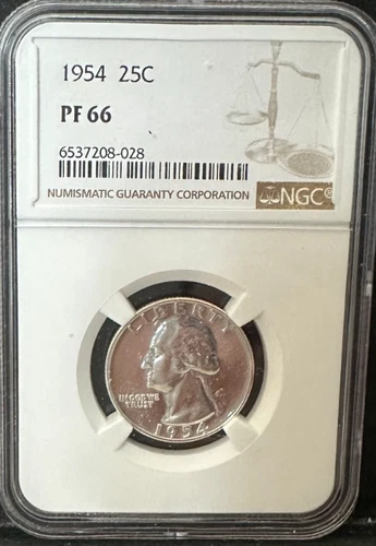 1954 Washington Quarter PF66 NGC 90% Silver