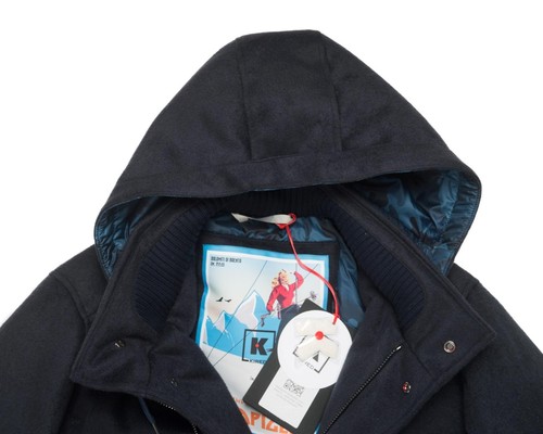 Kired by Kiton 3.595 $ dunkelblau Daunen gefüllt "Kang 2" Parka Kapuze Mantel (50 IT) M - Bild 3 von 10