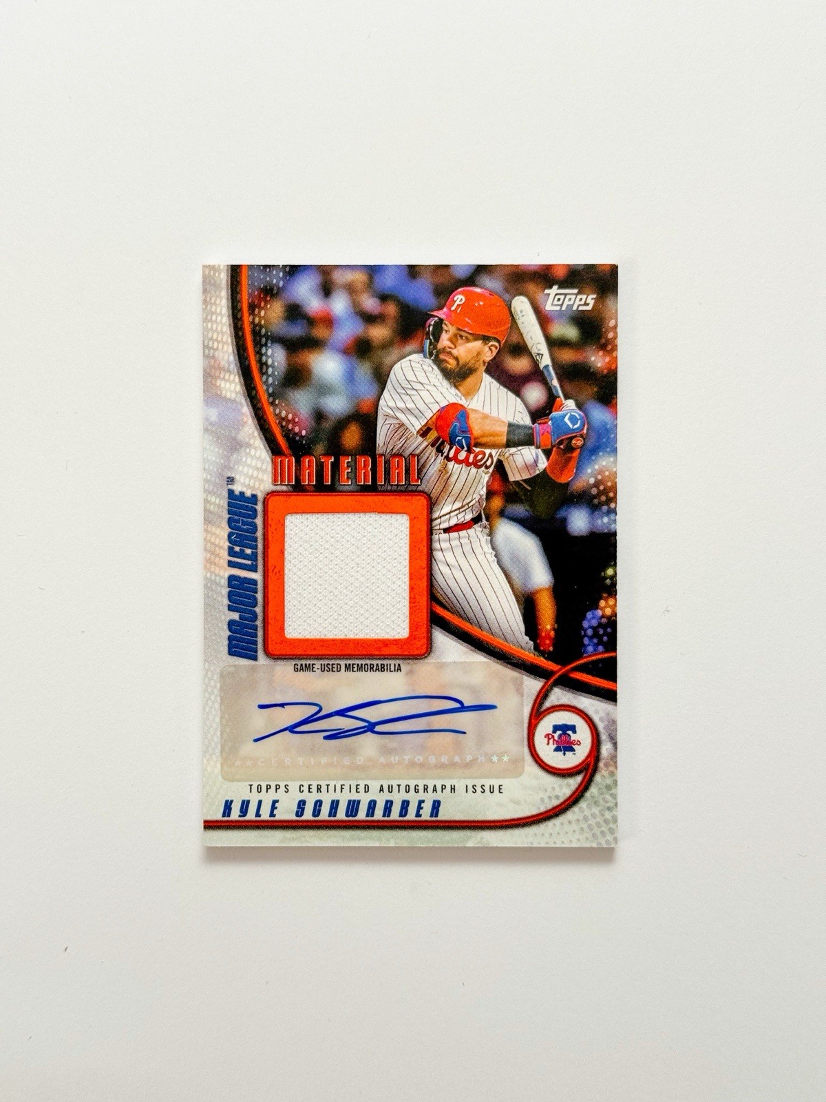 2025 Topps Major League Material Kyle Schwarber Orange 01/25 eBay 1/1 Patch Auto