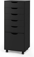 5-Drawer Storage Cabinet File Organizer W/ Caster Wheels Chest of Drawers Mobile