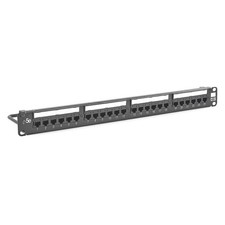 HUBBELL PREMISE WIRING HP5E24E Patch Panel,1.72in.H,5e Category,Steel 46AY35