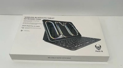PAUL B iPad pro 11 inch 2024, iPad Pro M4(5th Gen) Smart Folio Case w/ Keyboard,