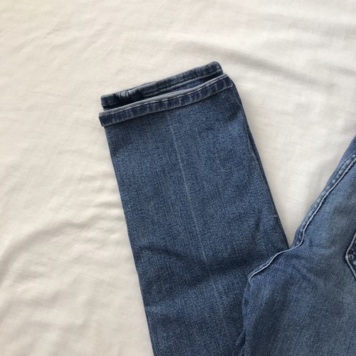 MOTHER Jeans The Midrise Dazzler Ankle Size 26 Ankle Fray We The Animals Blue - Picture 2 of 17