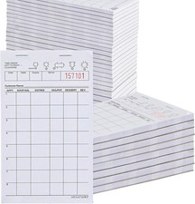 Choice 1 Part White Waiter / Waitress Order Pad - 10/Pack