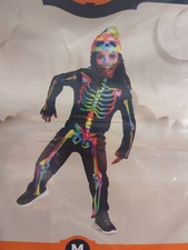 Hyde and EEK Color Melt Skeleton Halloween Costume Kids Medium New