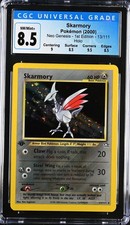 Pokemon 1st Edition Neo Genesis Skarmory Holo Swirl 13/111 - CGC 8.5 NM-MT+ w/ S