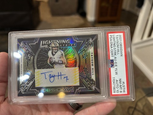2021 Panini Obsidian Taysom Hill AUTO /25 PSA 8 #LS-THI New Orleans Saints BYU