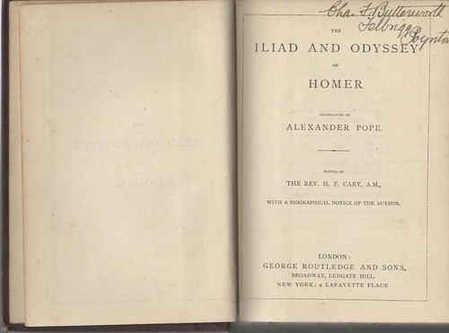 Die Ilias und Odyssee des Homer - Alexander Pope, Rev H F Cary - Akzeptabel - ...