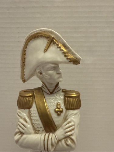 B MERLI Napoleonischer Soldat weiß vergoldet Figur CAPODIMONTE - Bild 2 von 14