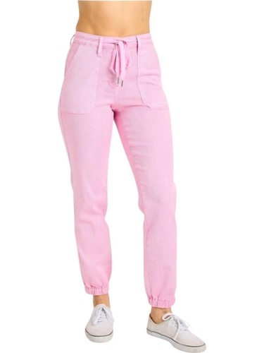 Judy Blue high waist garment dyed jogger Pink