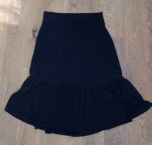 Agnes & Dora Boho Midi Rock Gr. XL Neu Schwarz Stretchig Pull On Viskose Elasthan - Bild 5 von 8