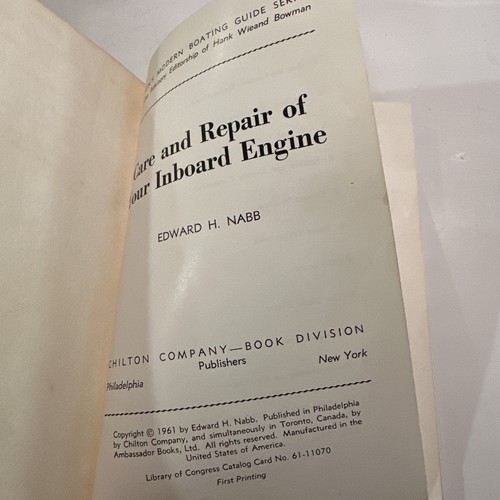 Care And Repair Of Your Inboard Engine. Edward H. Nabb. 1961. 1st Edition - Picture 5 of 13