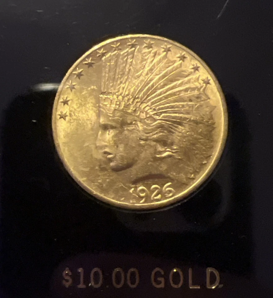 Indio de oro de $10 de 1926 - detalles llamativos con brillo, perfecto para clasificar - MEJOR Foto 4 de 4
