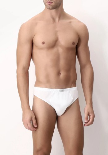 OFFERTA 6 PEZZI CAGI 1208 Slip bassI da uomo in Filo di Scozia BIANCO-NERO-BLU - Foto 1 di 32