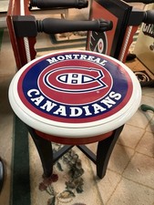 Montreal Canadiens NHL Logo Table Red Blue White Black Hockey Fan Bar