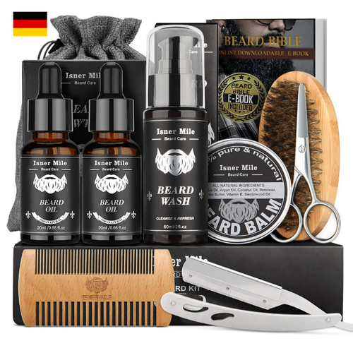 Edelstahl Bartschere | Balsam & Öl Set | Bartpflege - Bild 1 von 6