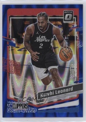 2023-24 Panini Donruss Optic Blue Seismic Prizm 151/249 Kawhi Leonard #95 2s2